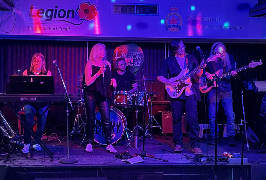 Trish Kerr and the Divas on the stage at the Port Credit Legion